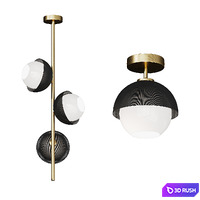 Ceiling lamp with metal frame CRAIG 3D Model Corona
