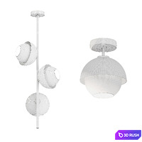 Ceiling lamp with metal frame CRAIG 3D Model Corona
