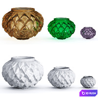 Lalique - Languedoc Vases 3D Model Corona