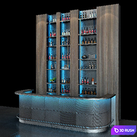 Coffee Bar Set-002 3D Model Vray