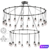 Suspenders, double, ring, pendant 3D Model Vray