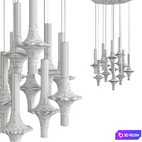 Wonder Penta Lampada a Sospensione 3D Model Vray