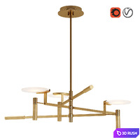 Melange Floating Disc Chandelier 3D Model Vray, Corona