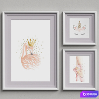 Nice Picture Frames Set 17 3D Model Corona