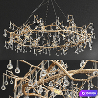 Serip Bijout Ring Chandelier - New Style 3D Model Vray