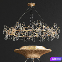 Serip Bijout Ring Chandelier - New Style 3D Model Vray