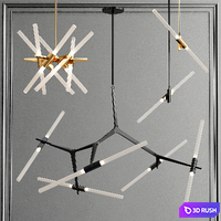 Collection agnes chandelier 3D Model Vray