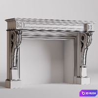 Fireplace 3D Model Corona