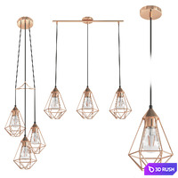 Byron grid lamp 3D Model Vray, Corona