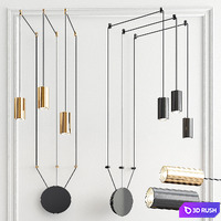 Spin Lampatron Chandelier 3D Model Vray