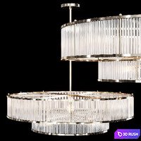Restoration Hardware MARAIS ROUND CHANDELIER 47 Nickel 3D Model Corona