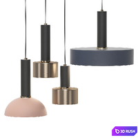 Simple pendant lights 3 3D Model Vray, Corona