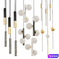 Collection of chandeliers Matthew; Delightfull; Lampatron; Lee broom 3D Model