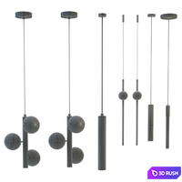 Collection of chandeliers Matthew; Delightfull; Lampatron; Lee broom 3D Model Vray