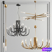Four Exclusive Chandelier Collection_52 Rousseau 3D Model Vray