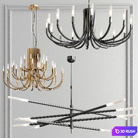 Four Exclusive Chandelier Collection_52 Rousseau 3D Model Vray
