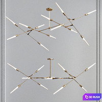 Dawn chandelier 3D Model Vray