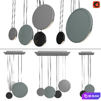 Set of pendant lights in the Scandinavian style_2 3D Model Corona