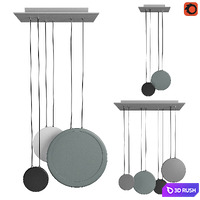 Set of pendant lights in the Scandinavian style_2 3D Model Corona