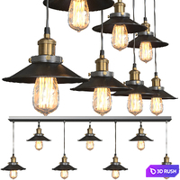 Loft Cone Pendant Line 7 3D Model Vray, Corona