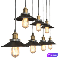 Loft Cone Pendant Line 7 3D Model Vray, Corona
