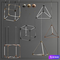 Suspension pendant 3D Model Vray
