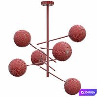 Chandelier Bolle hanging lamp Gallotti &amp; radice 3D Model Vray