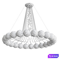 Monumental Gino Sarfatti Model Chandelier 3D Model Vray