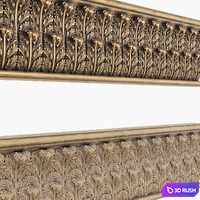 Cornice with leaves 3D Model Vray
