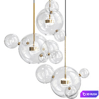 Bolle Circular Chandelier 14 Bubble 3D Model Vray