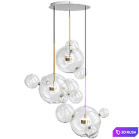 Bolle Circular Chandelier 14 Bubble 3D Model Vray
