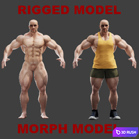 Bodybuilder 3D Model Corona