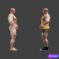 Bodybuilder 3D Model Corona