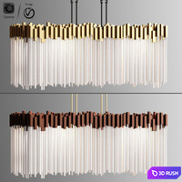 Varaluz Matrix Light Wide Linear Chandelier 3D Model Vray, Corona