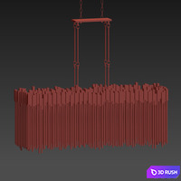 Varaluz Matrix Light Wide Linear Chandelier 3D Model Vray, Corona