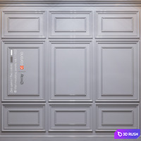 Wall molding panels vol. 1 \ 003 3D Model Vray, Corona
