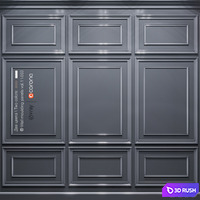 Wall molding panels vol. 1 \ 003 3D Model Vray, Corona