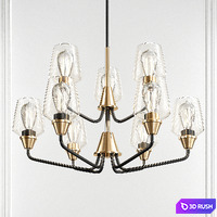 Goblet Bronze Antique Brass 9 Light Chandelier by Maxim Lighting 3D Model Vray