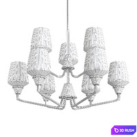 Goblet Bronze Antique Brass 9 Light Chandelier by Maxim Lighting 3D Model Vray