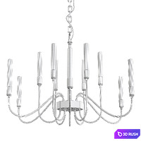 Lisse 10 Light Black Chandelier by Hubbardton Forge 3D Model Vray