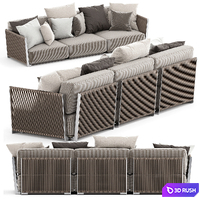 VULCANO OUTDOOR SOFA by FLEXFORM 3D Model Vray, Corona