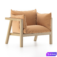Umomoku Garden Armchair 3D Model Vray, Corona