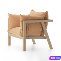 Umomoku Garden Armchair 3D Model Vray, Corona