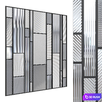 Glass partition 003. (4 sizes) 3D Model Corona