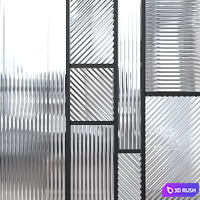 Glass partition 003. (4 sizes) 3D Model Corona