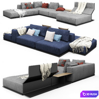 Poliform Westside Sofa 3D Model Vray