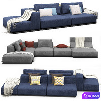 Poliform Westside Sofa 3D Model Vray