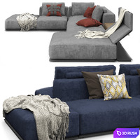 Poliform Westside Sofa 3D Model Vray