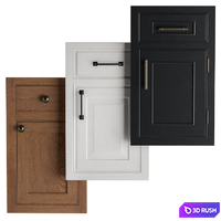 Cabinet Door Set 04 3D Model Vray, Corona