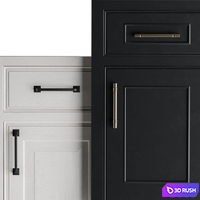 Cabinet Door Set 04 3D Model Vray, Corona
